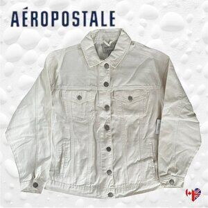 Off White Denim Jacket Boyfriend Fit M - NWT